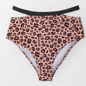 CupShe Leopard Print High-Waisted Bikini Bottoms
